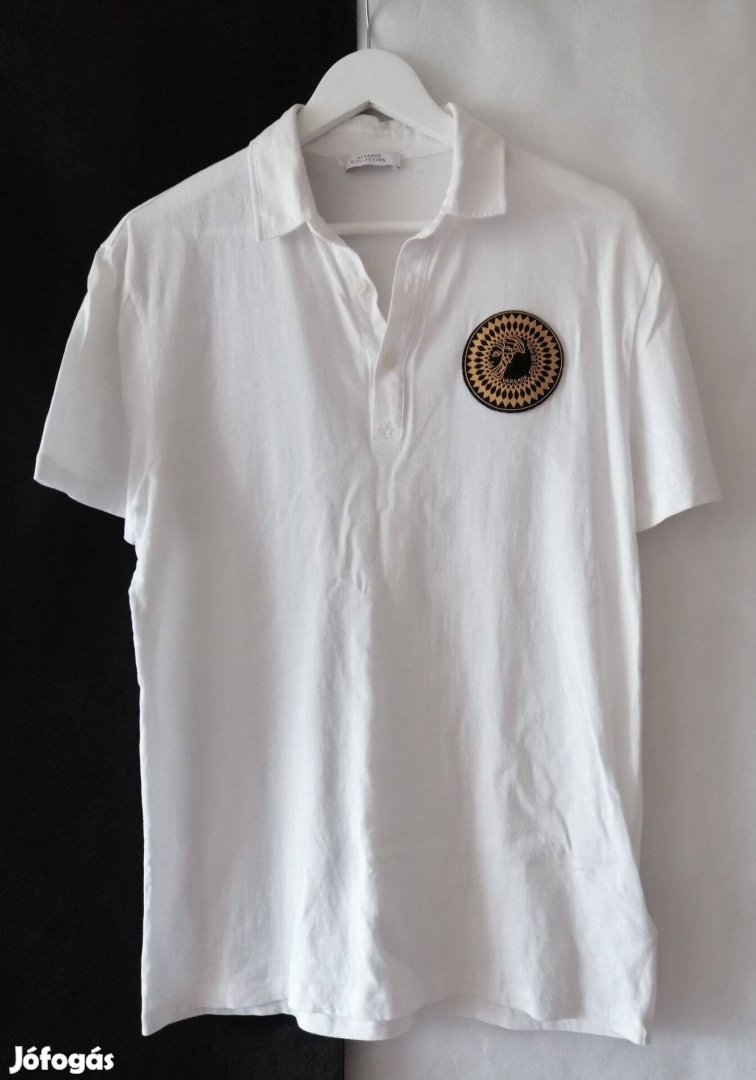 Versace eredeti fehér pamut férfi póló M