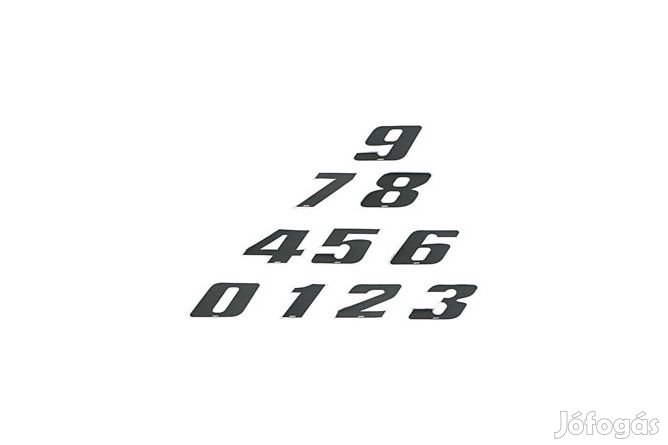 Versenyszám matrica 0 fekete kicsi