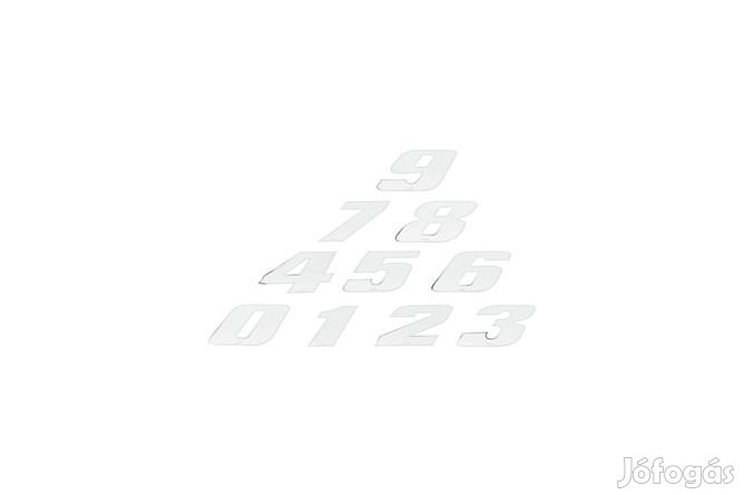 Versenyszám matrica 5 fehér kicsi
