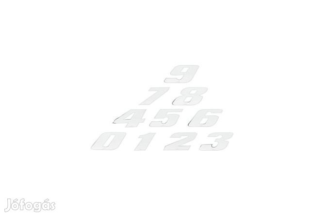 Versenyszám matrica 8 fehér kicsi