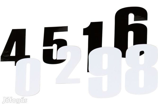 Versenyszám matrica fehér 15 cm #2