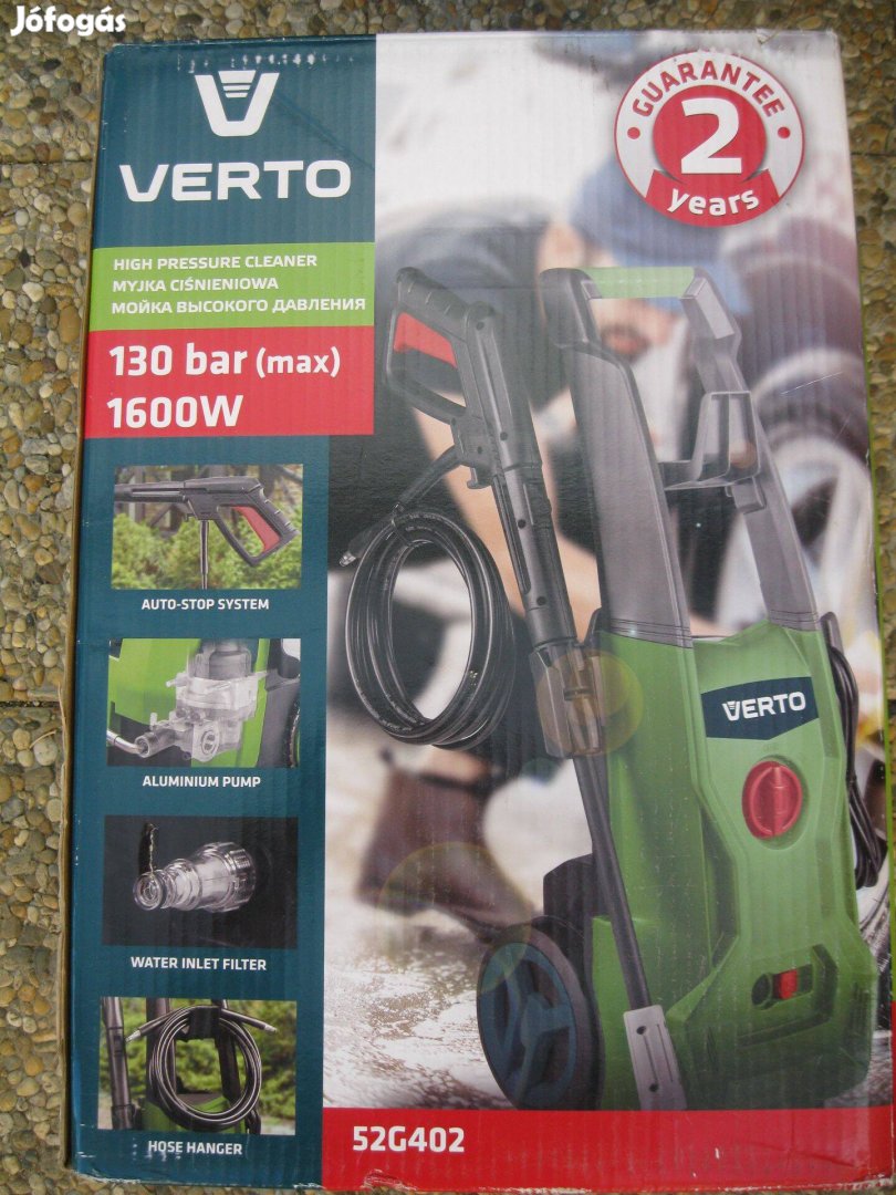 Verto magasnyomású mosó 1600W 90/130 bar