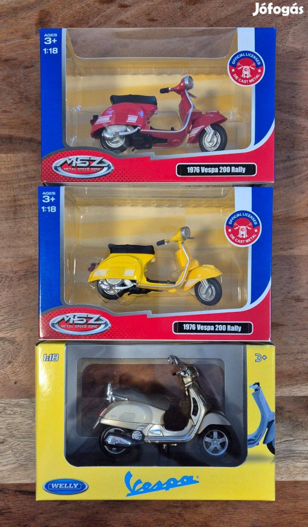 Vespa 1:18 modellek
