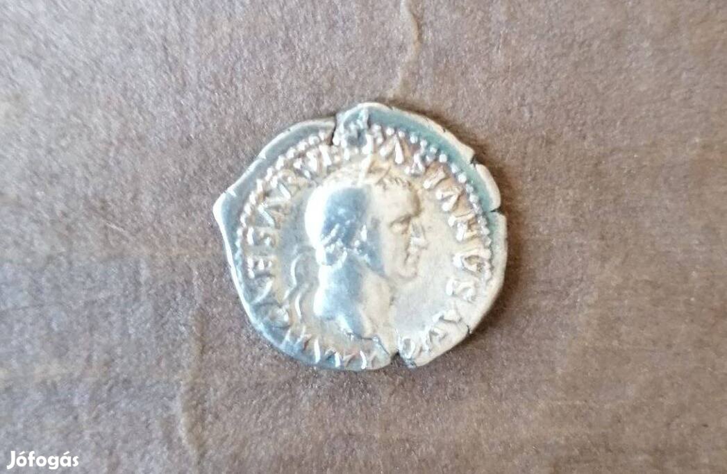 Vespasianus Dénár; i.sz. 73-ból antik ókori pénzérme