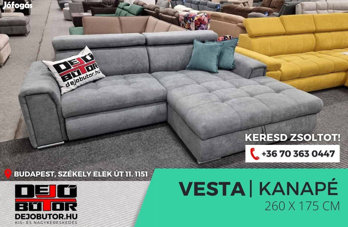 Vesta rugós relax ualak kanapé ülőgarnitúra 265x175 cm szürke sarok