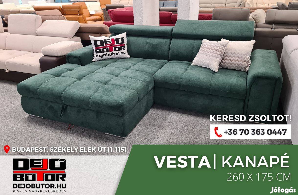 Vesta sarok kattanó támlás kanapé ülőgarnitúra 265x175 cm aston 27
