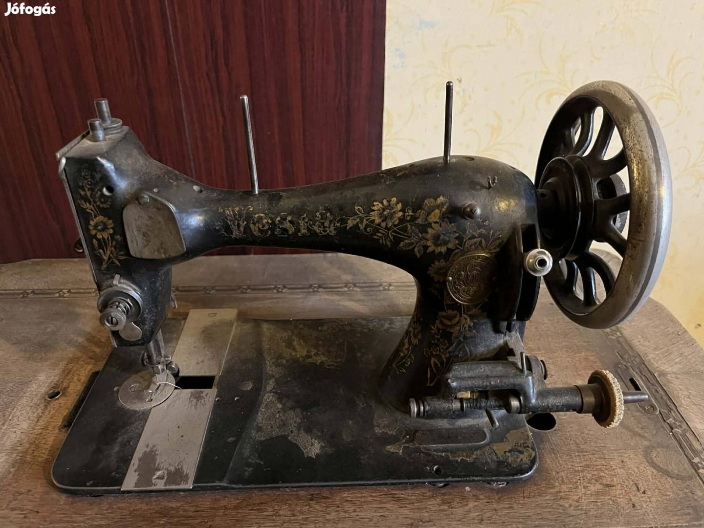 Vesta varrógép, antik, öntöttvas