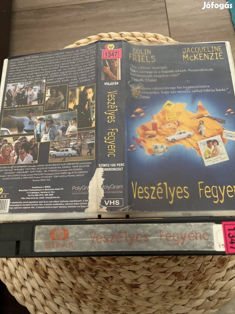 Veszélyes fegyenc vhs.  