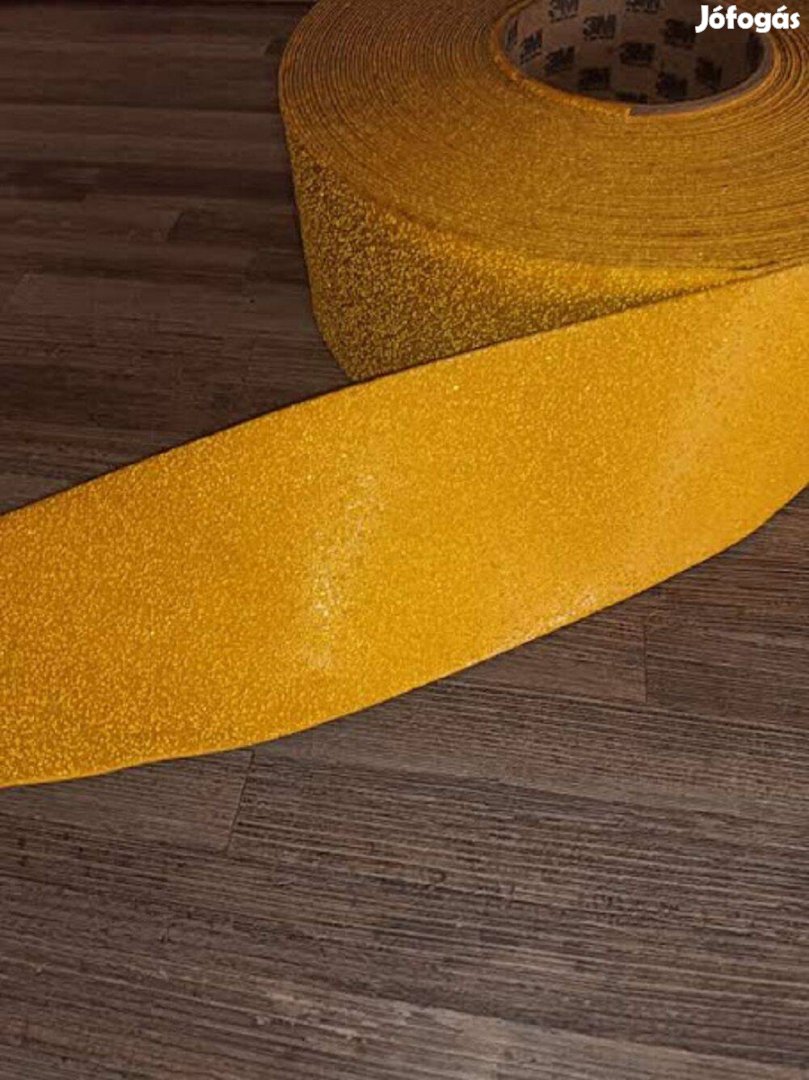 Veszélyre figyelmeztető sárga csúszásgátló szalag érdes 3M