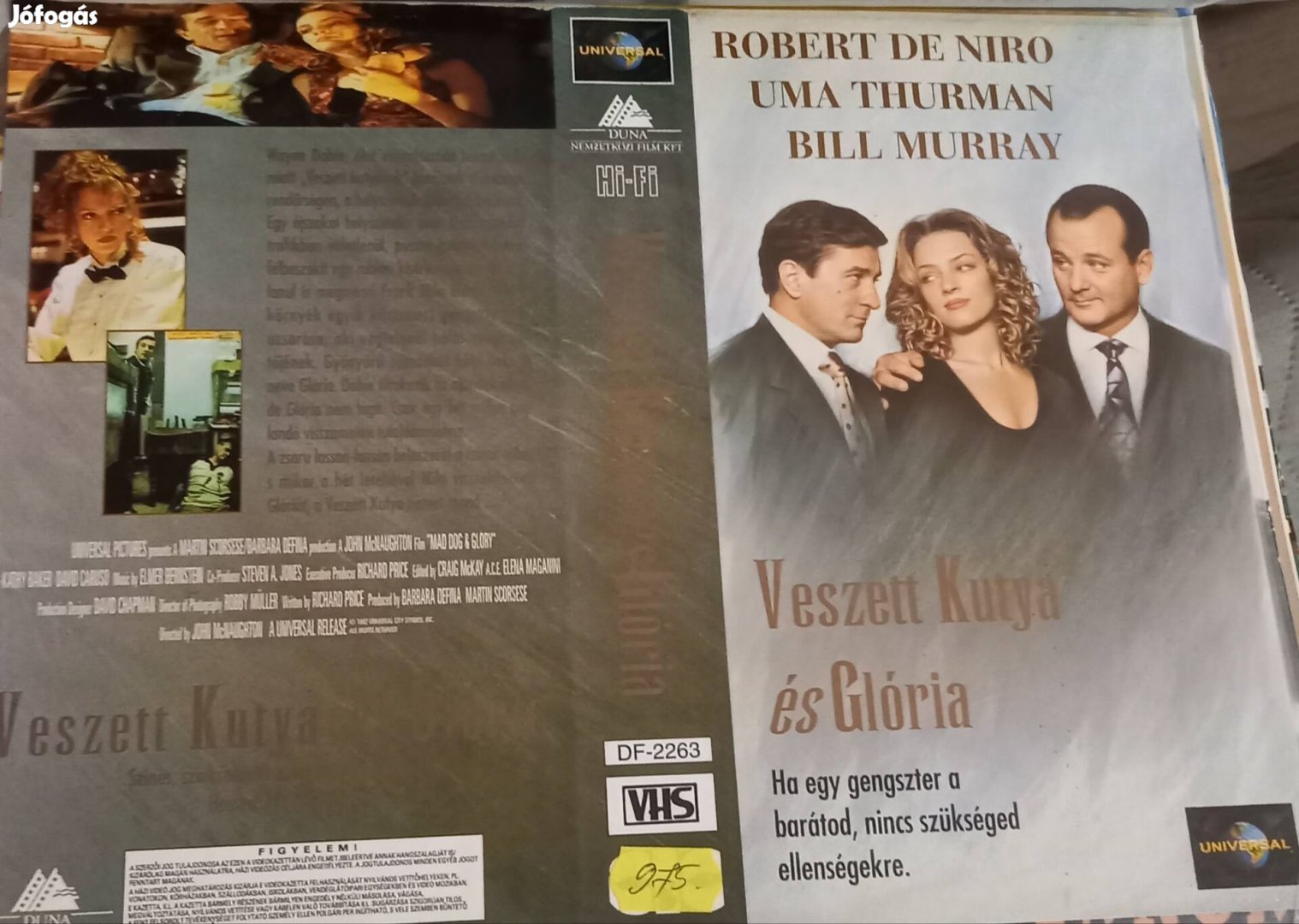 Veszett kutya és Glória- krimi vhs - Robert de Niro