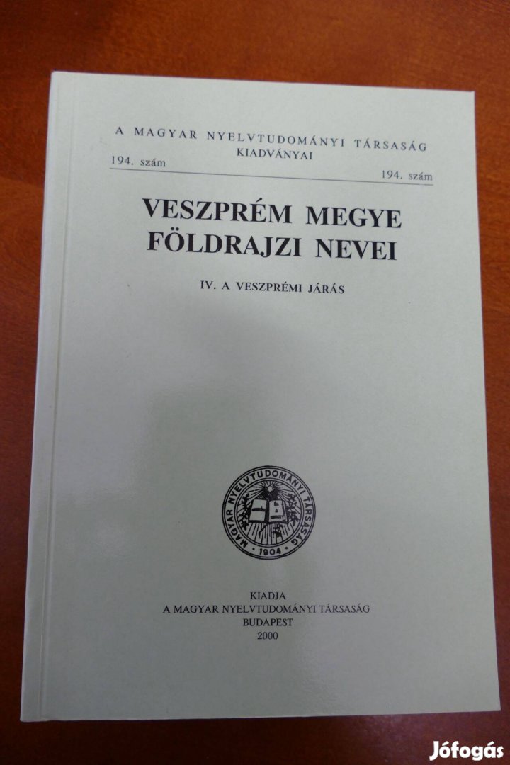 Veszprém megye földrajzi nevei IV. - A veszprémi járás