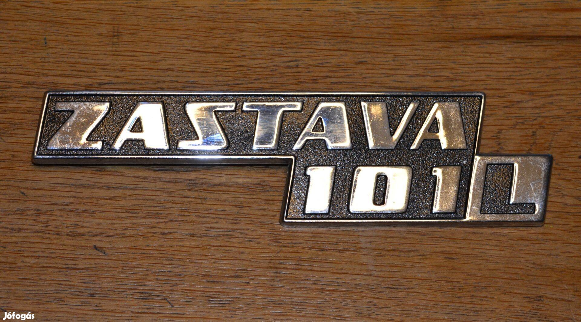Veterán Zastava 101L felirat eredeti gyári fém embléma