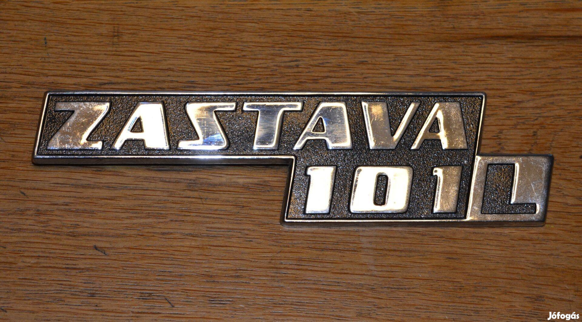 Veterán Zastava 101L felirat eredeti gyári fém embléma