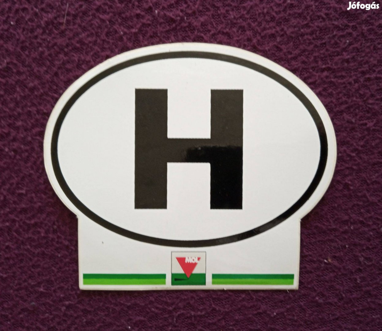 Veterán autó -sok!"H" Hungary MOL matrica autóra, motorra. Retro!!