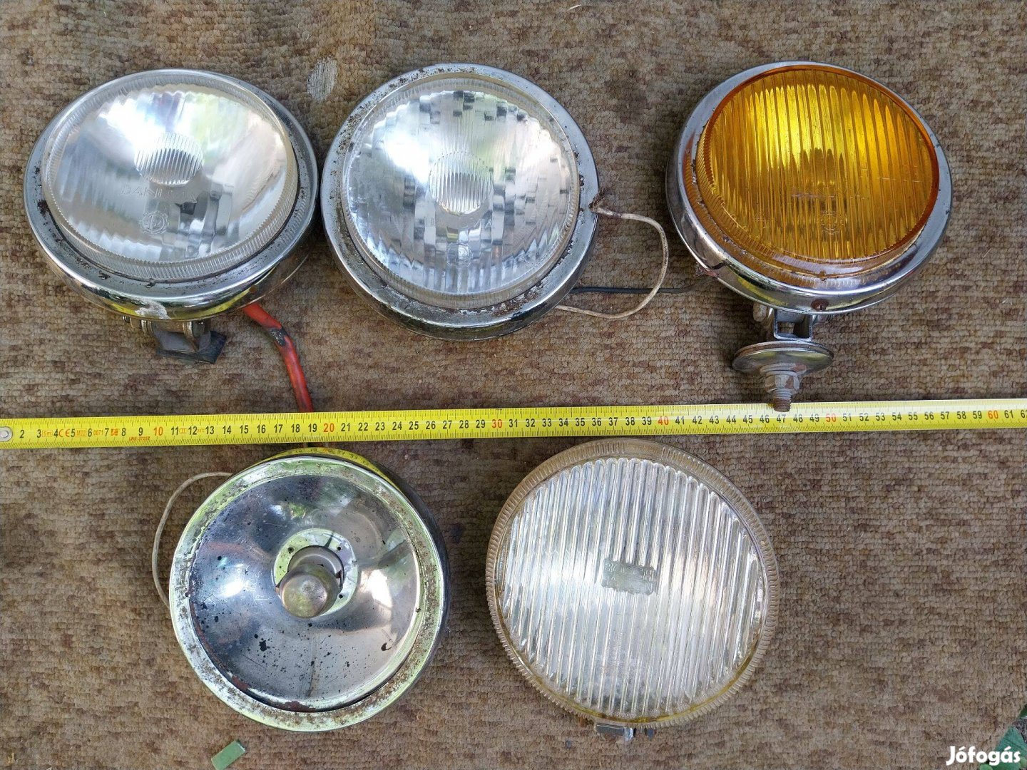 Veterán autó köd lámpa ködlámpa Danuvia Bosch Zsiguli