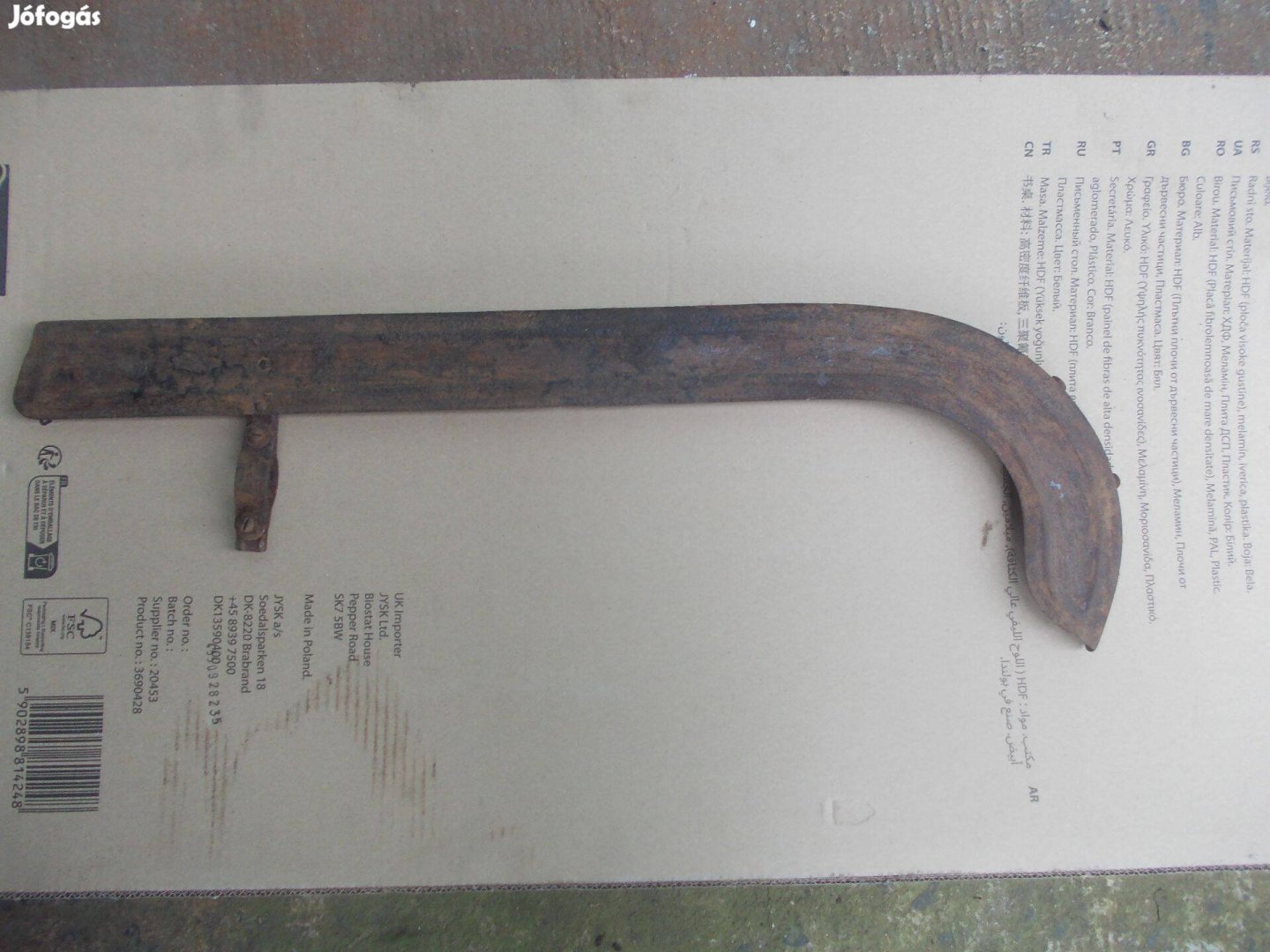Veterán kerékpár láncvédő, 56 cm a hossz