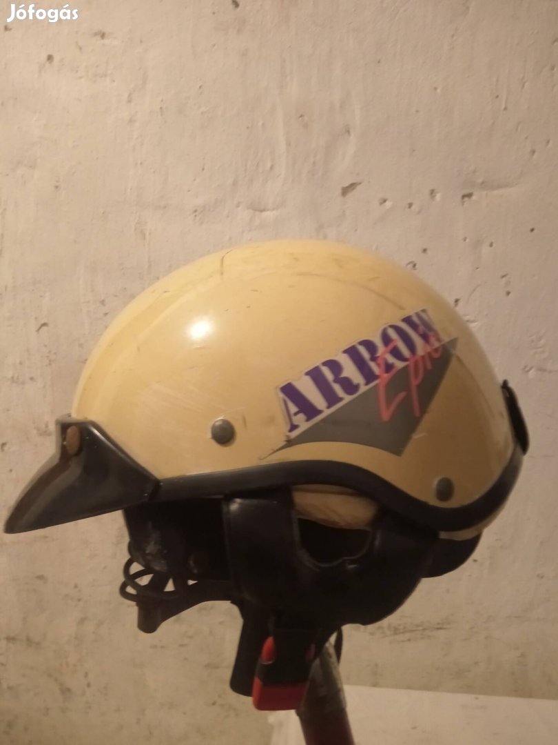 Veterán motorkerékpár bukósisak dekorációs célra!
