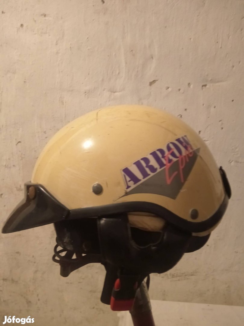 Veterán motorkerékpár bukósisak dekorációs célra!
