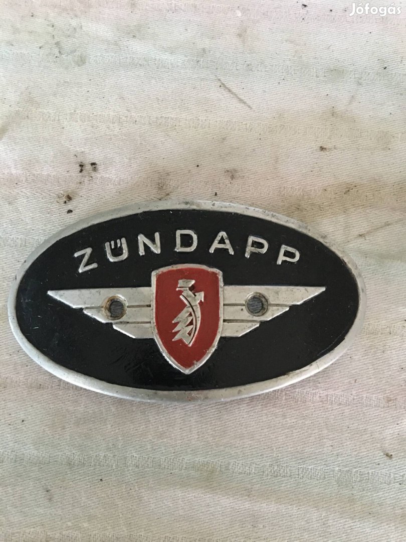 Veterán régi Zündapp motor motorkerékpár tank embléma logo