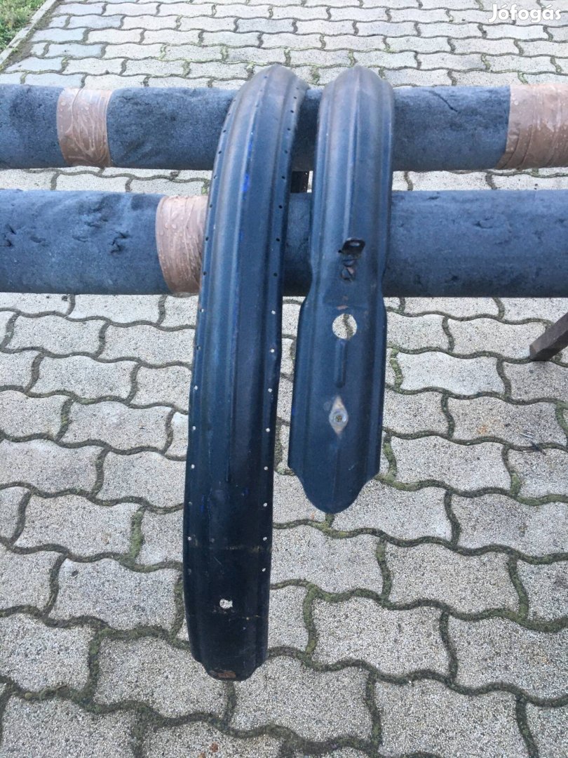Veterán régi kerékpár bicikli sárvédő pár NSU