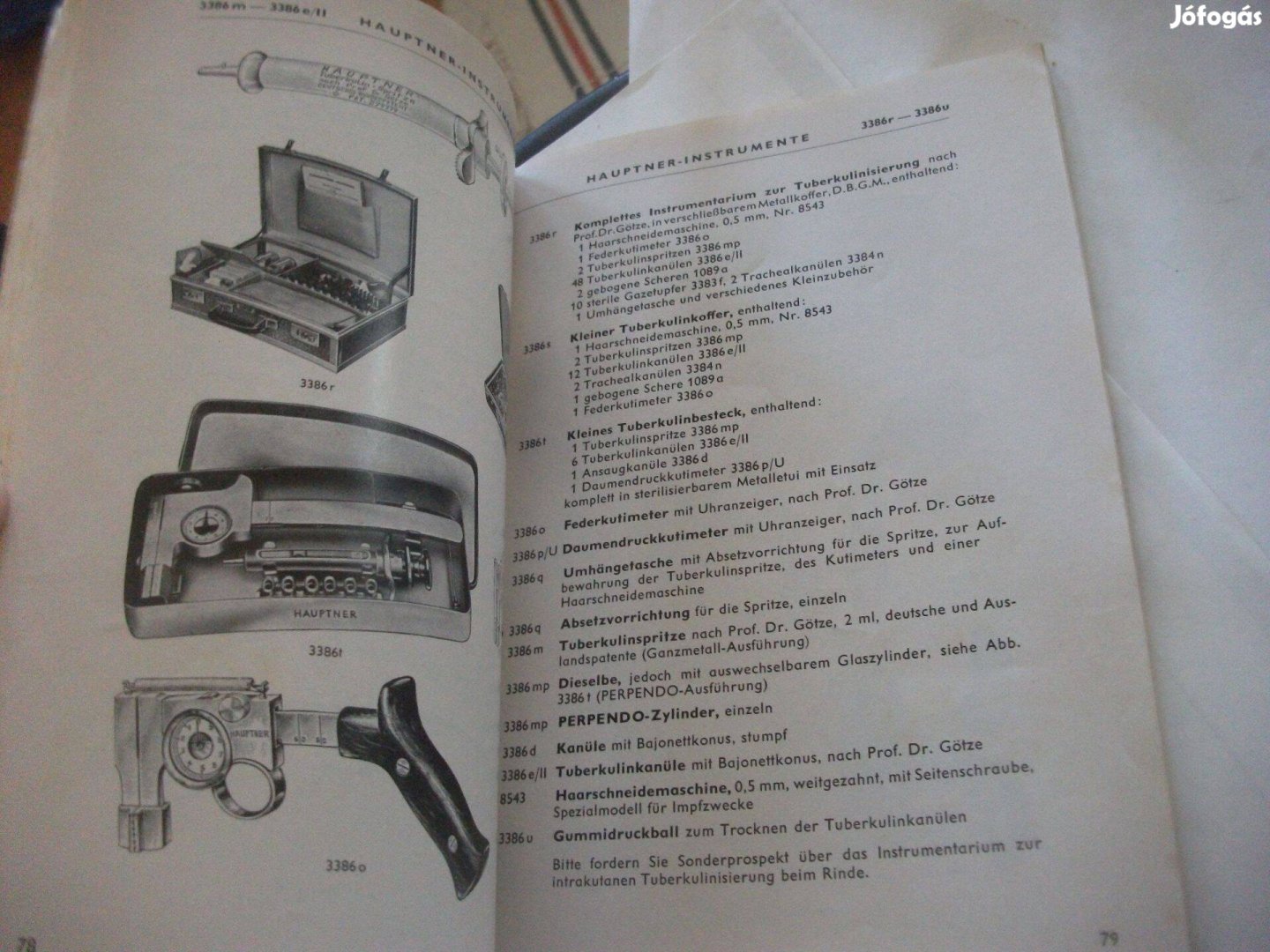 Veterinar-Instrumente 1954 - Solingen állatorvosi eszközök album NSZK