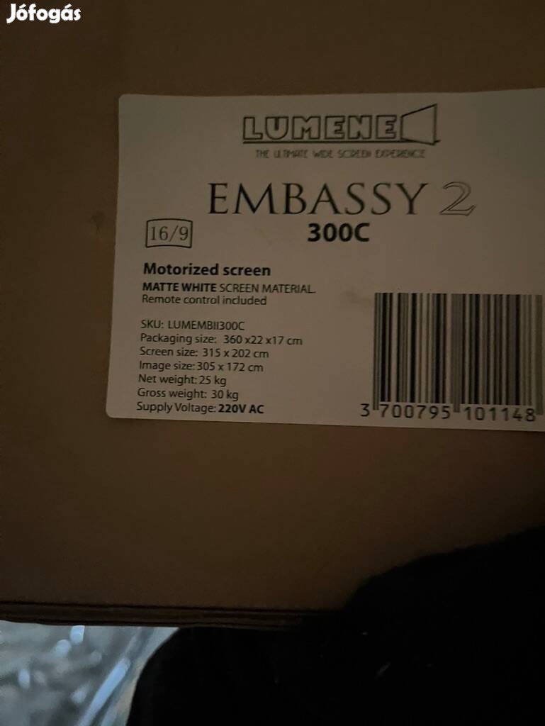 Vetítő vászon Lumene Embassy HD 300 (motoros)