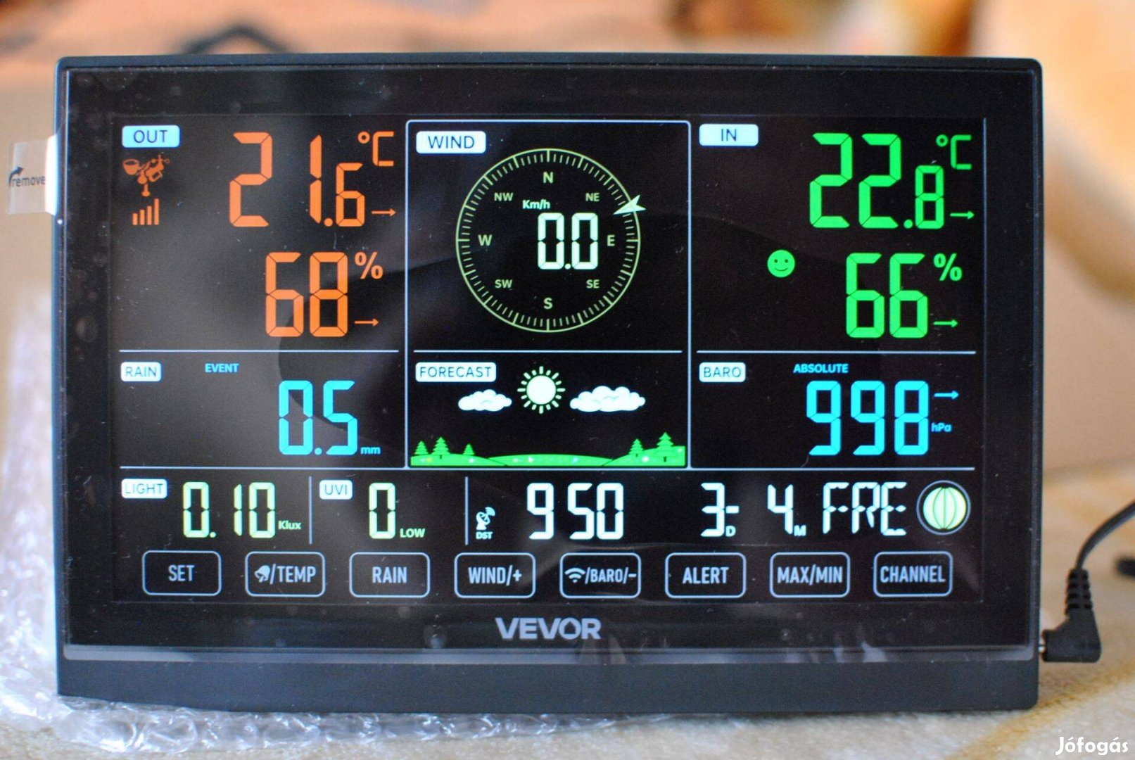 Vevor 7 az1-ben időjárás állomás