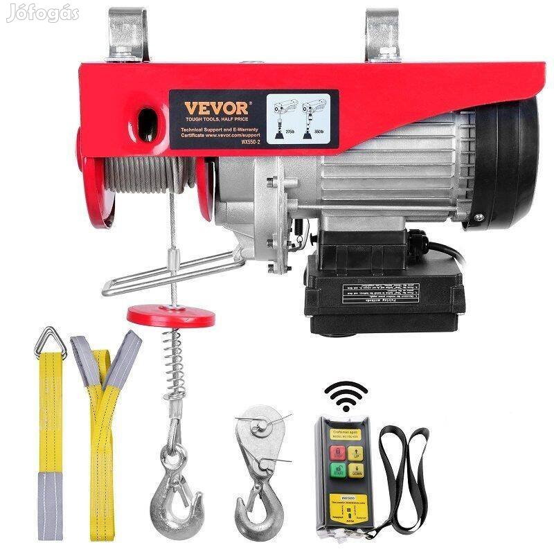 Vevor WX550-2 elektromos csörlő, vezeték nélküli távvezérlővel