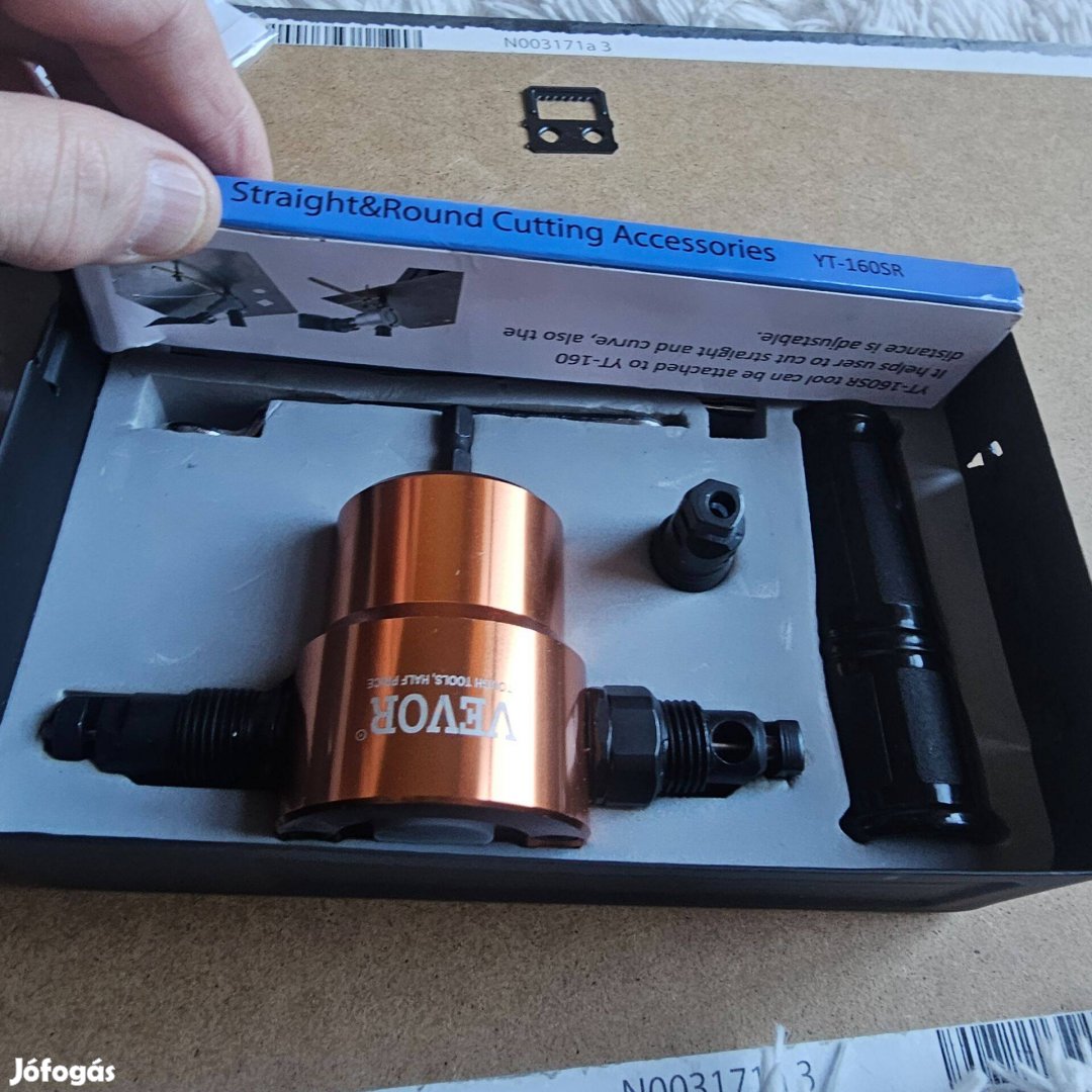 Vevor duplafejű fémlemezvágó vágó új dobozos