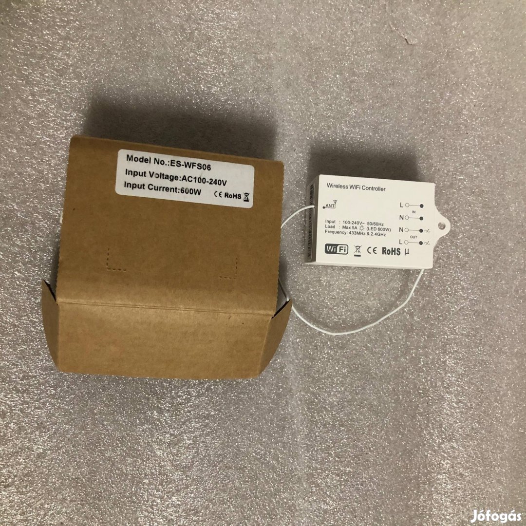 Vezeték nélküli kinetikus kapcsoló vezérlőegység WiFi-s 230 V AC