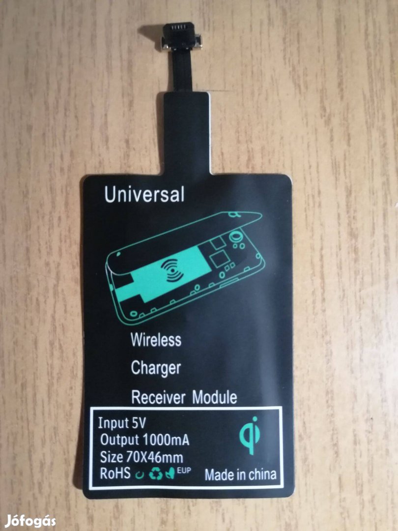 Vezeték nélküli töltő adapter USB-micro-B