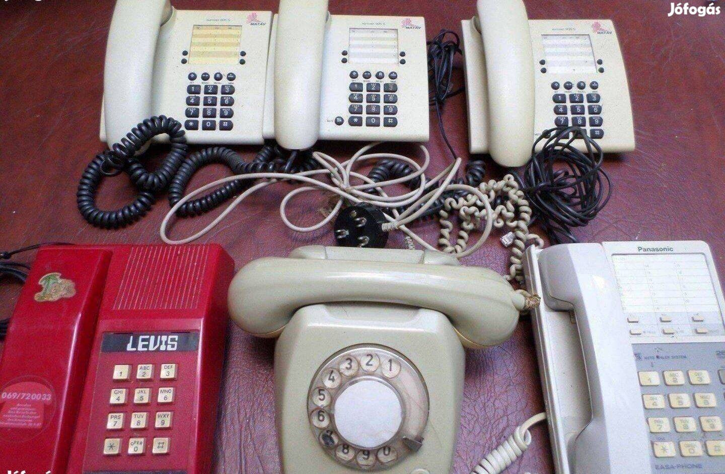 Vezetékes telefon készülék többféle retro