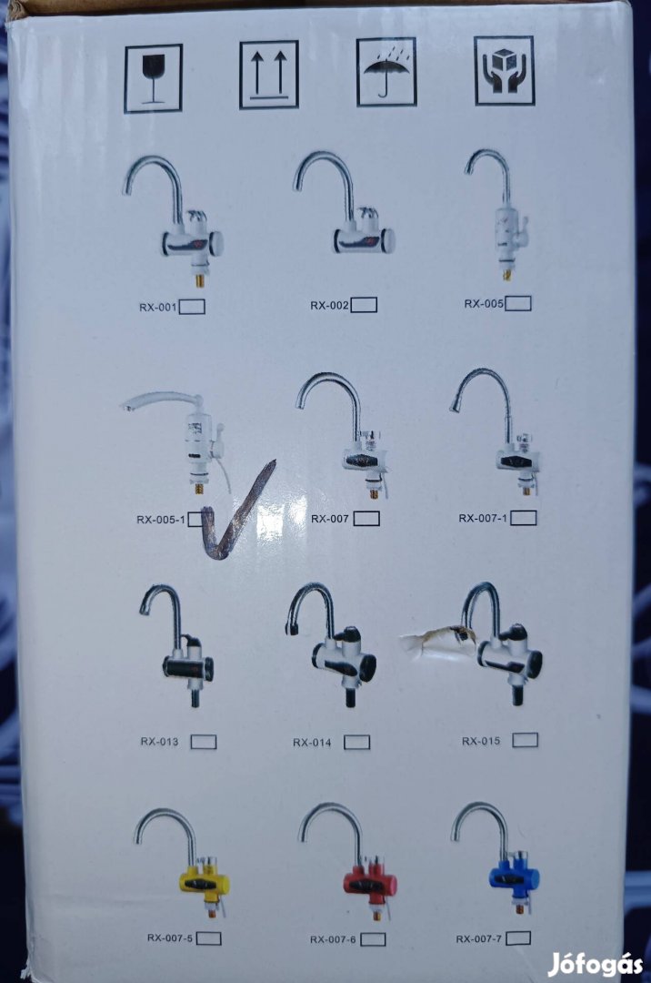 Vezetékes vízmelegítő csaptelep  Temmax RX-005-1