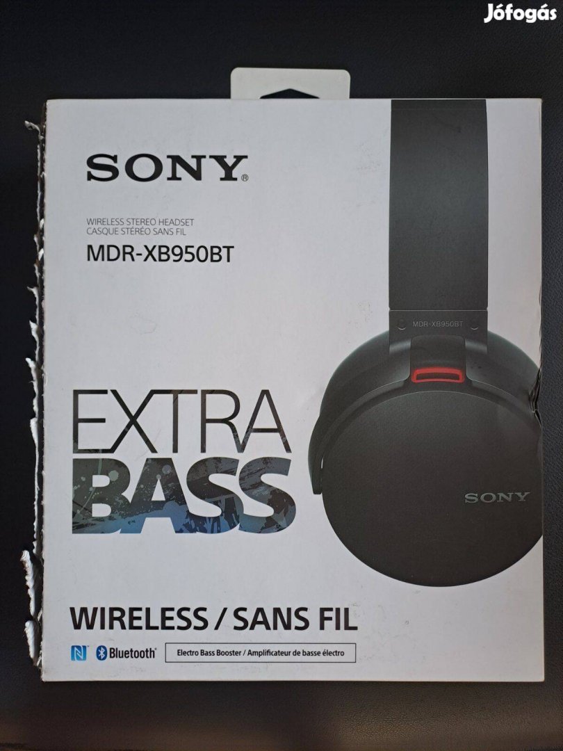 Vezetéknélküli prémium fejhallgató Új! Sony MDR-XB950 BT