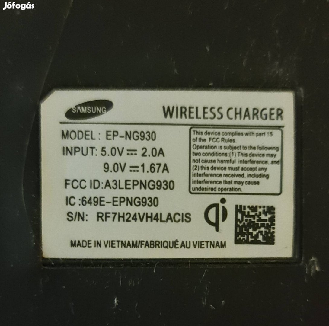 Vezetéknélküli töltő Samsung