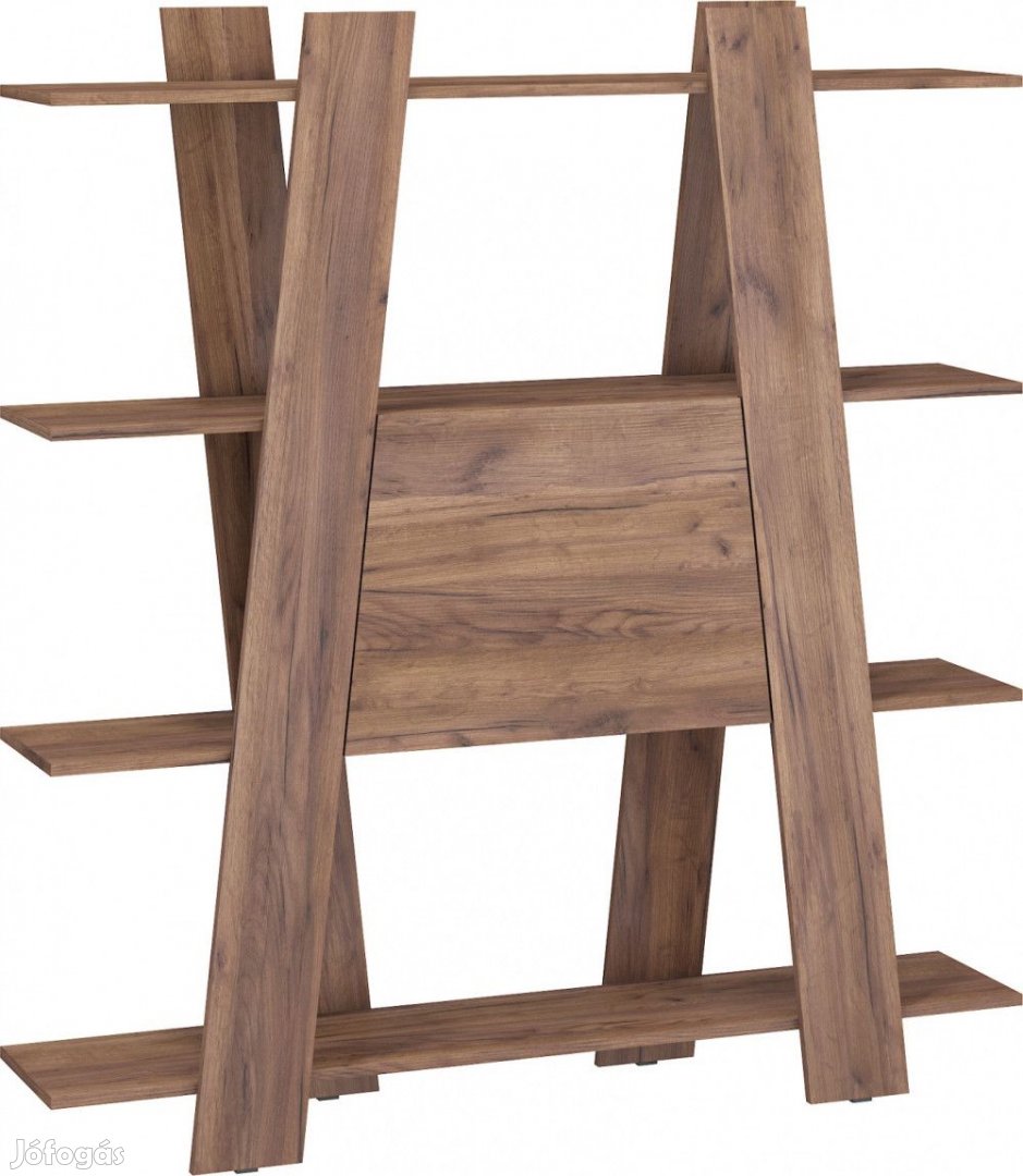 Via-834 tölgyfa könyvespolc