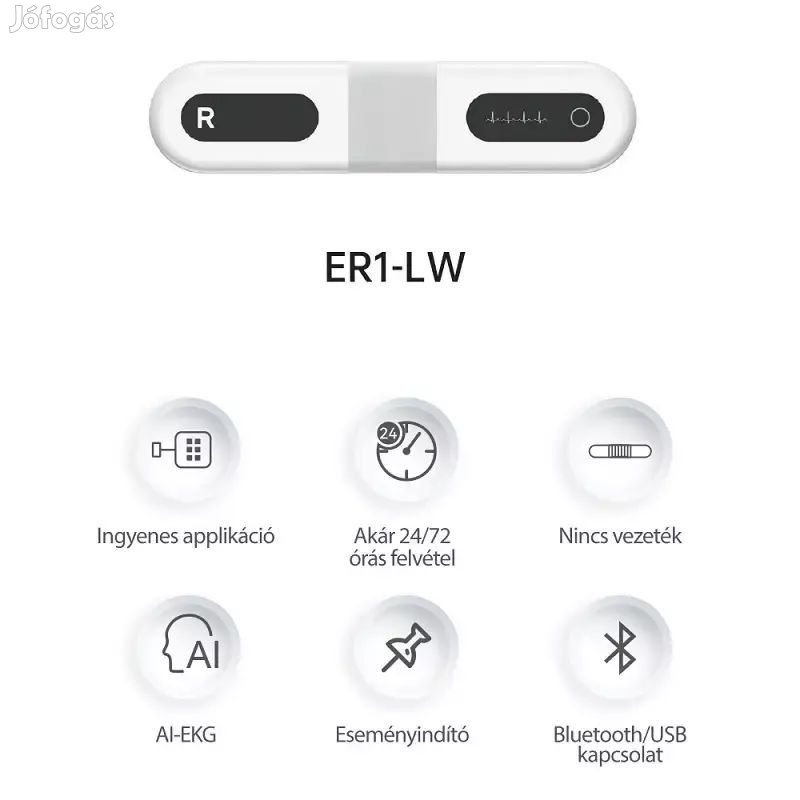 Viatom ER1-LW 24 órás EKG Holter rögzítő Mobil EKG Holter