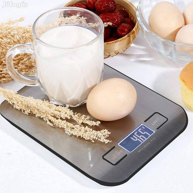 Viboos KS-002 digitális konyhai mérleg, 5 kg-ig, led kijelzővel