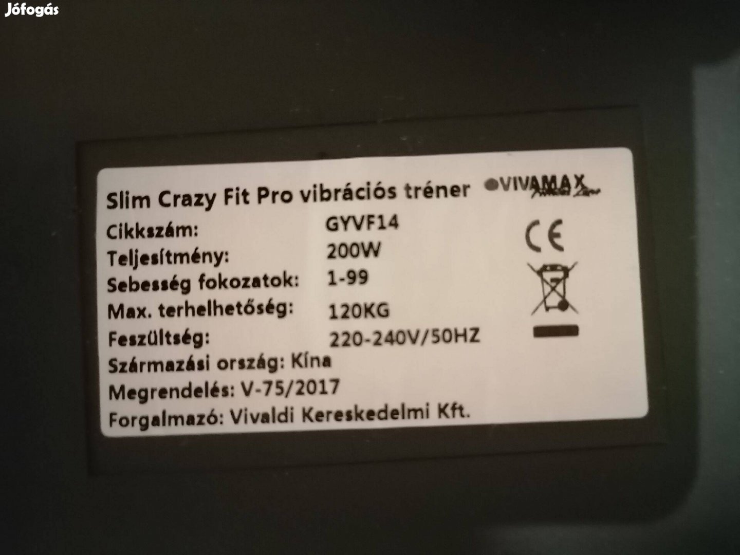 Vibrációs tréner slim crazy fit pro