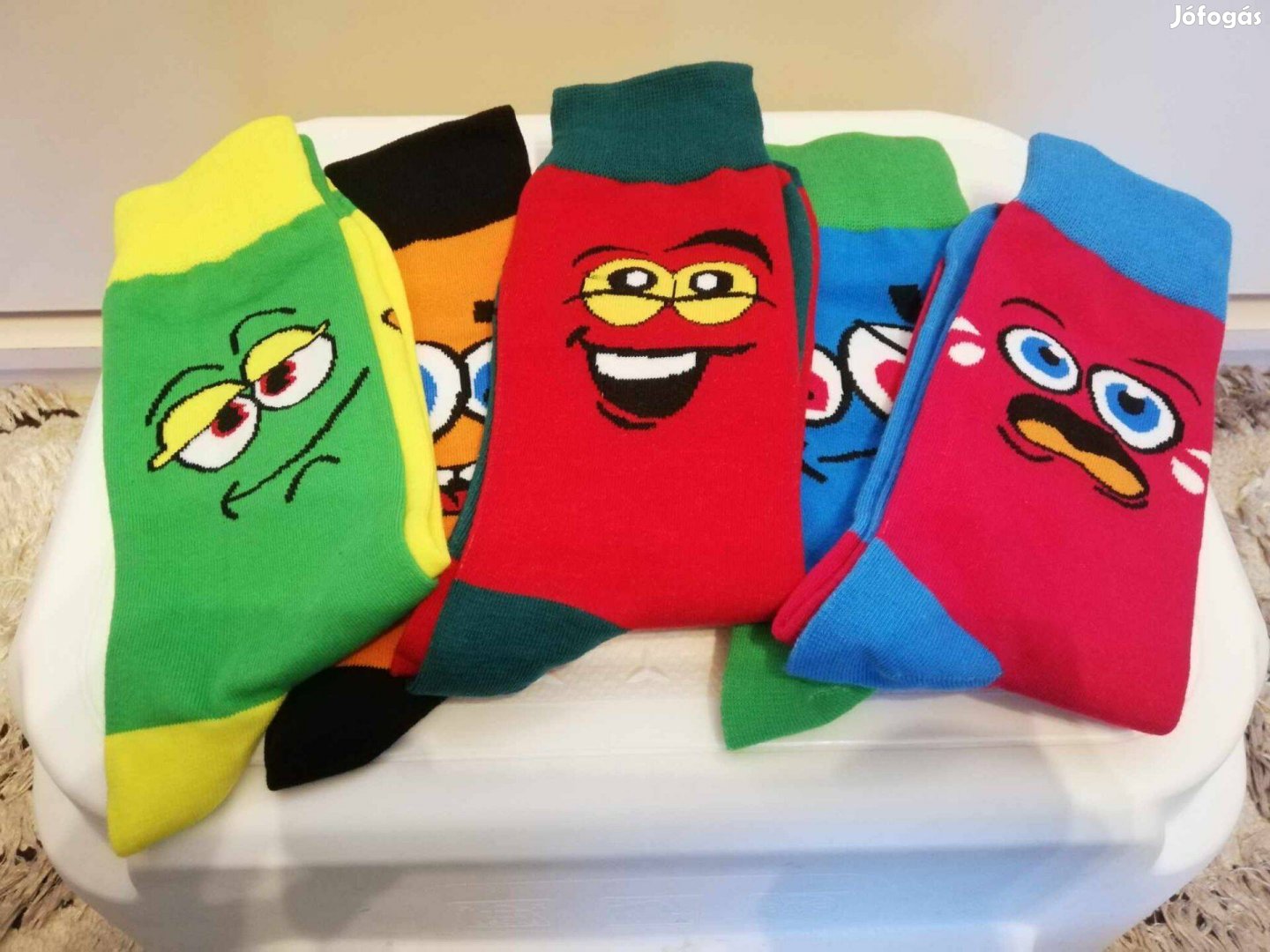 Vicces, karikatúrás unisex pamut zoknik eladók (5 pár, Újak!)