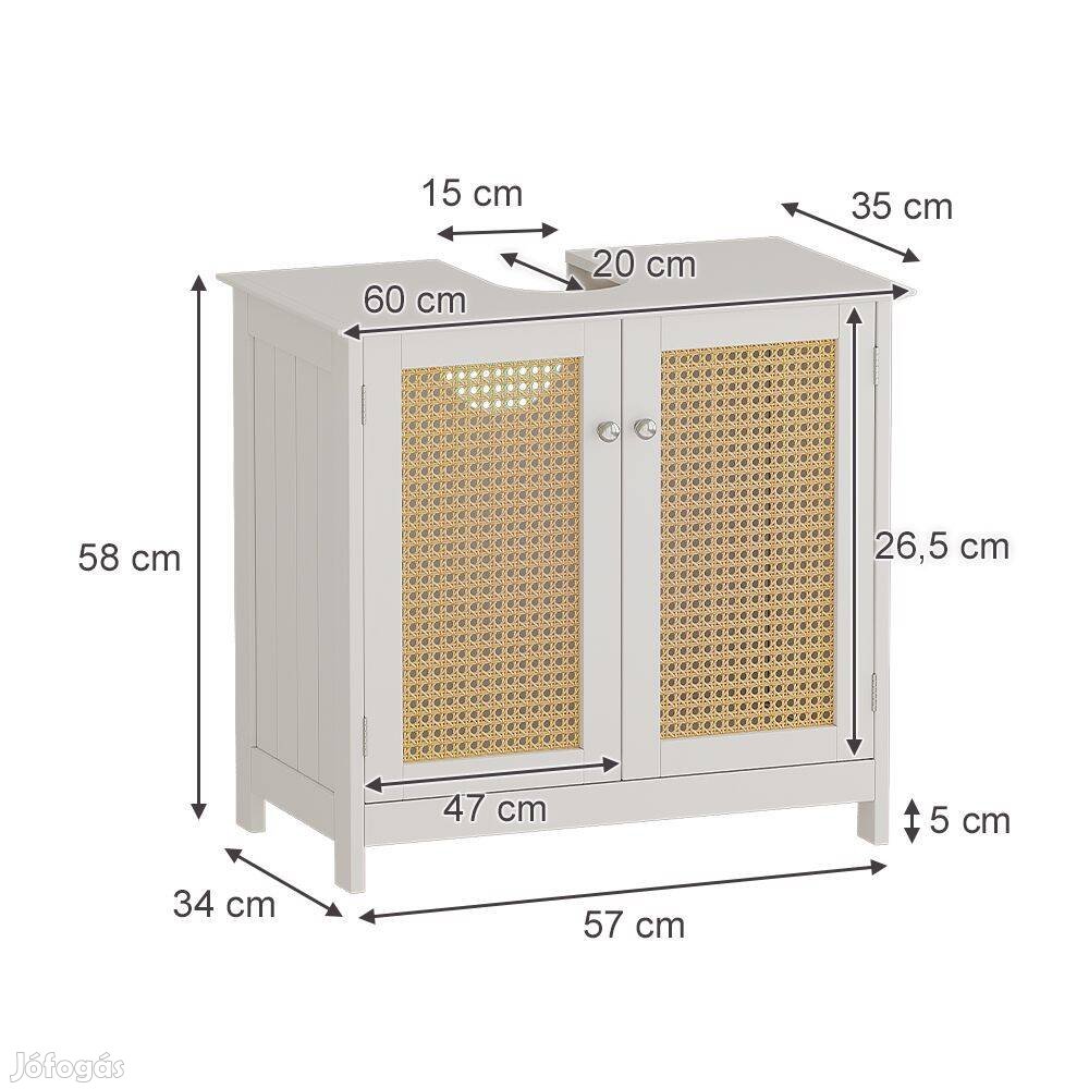 Vicco Rosario mosdószekrény, 60 cm, fehér