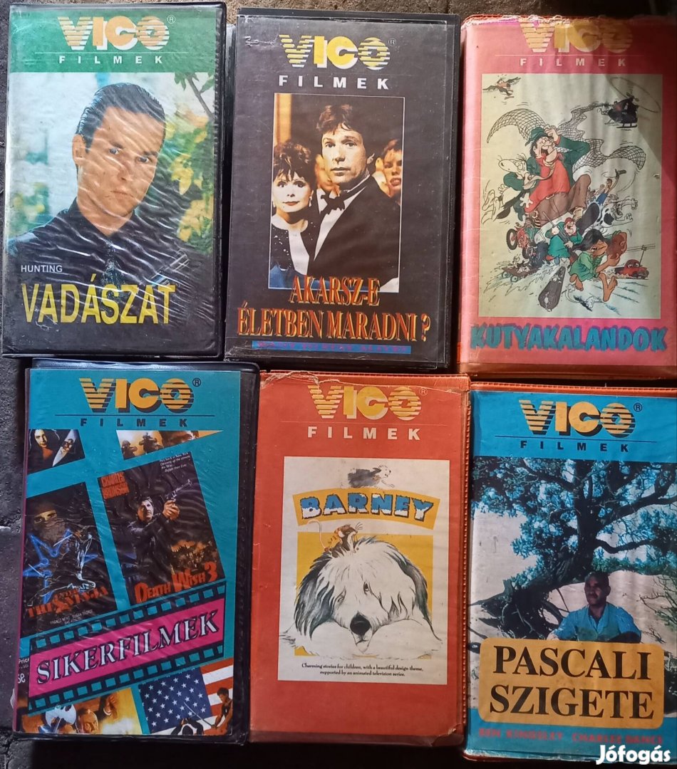 Vico vhs filmek gyűjteménye - 1990ft/db