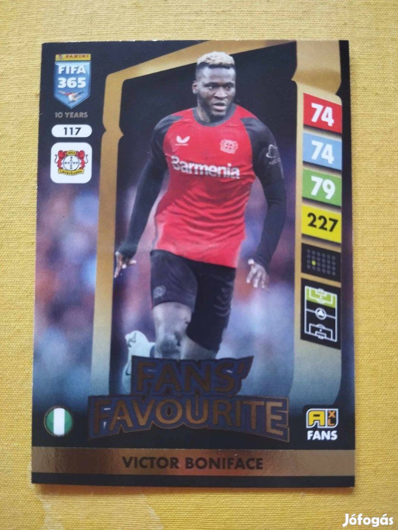 Victor Boniface (Leverkusen) FIFA 365 2025 Fans Favourite focis kártya