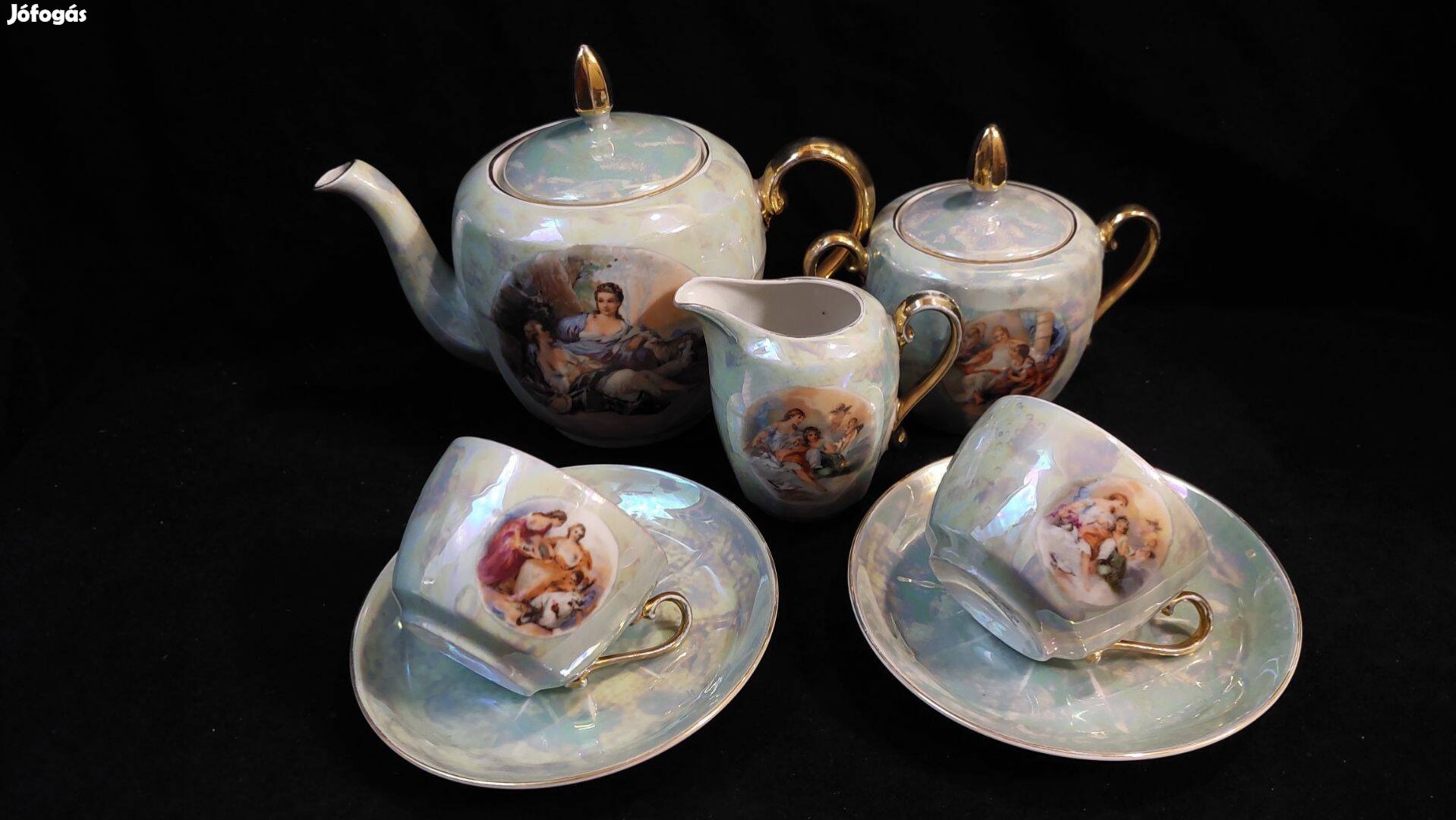 Victoria 2 személye porcelán teás készlet