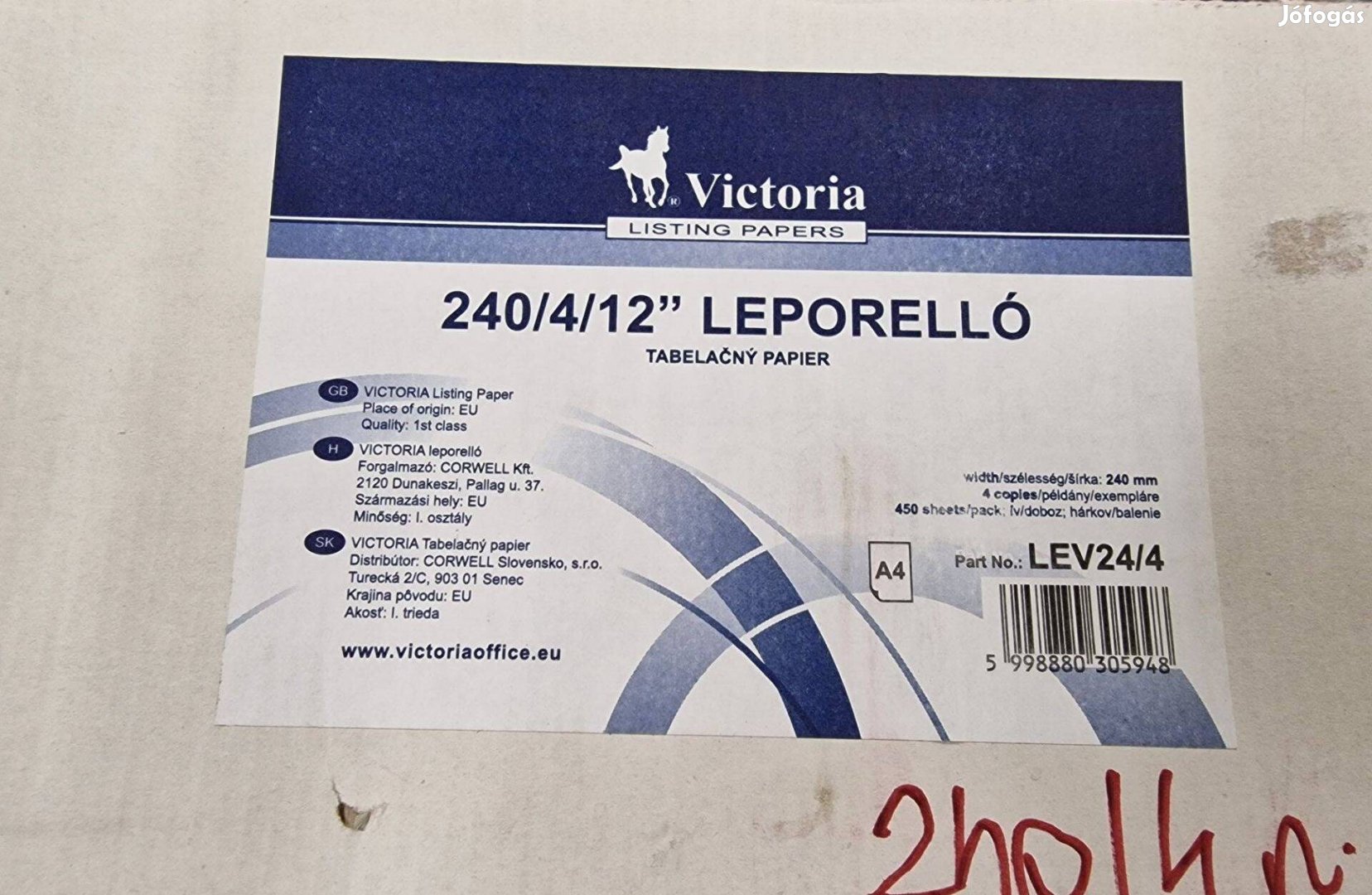 Victoria A4 Leporelló 240db 4 példányos