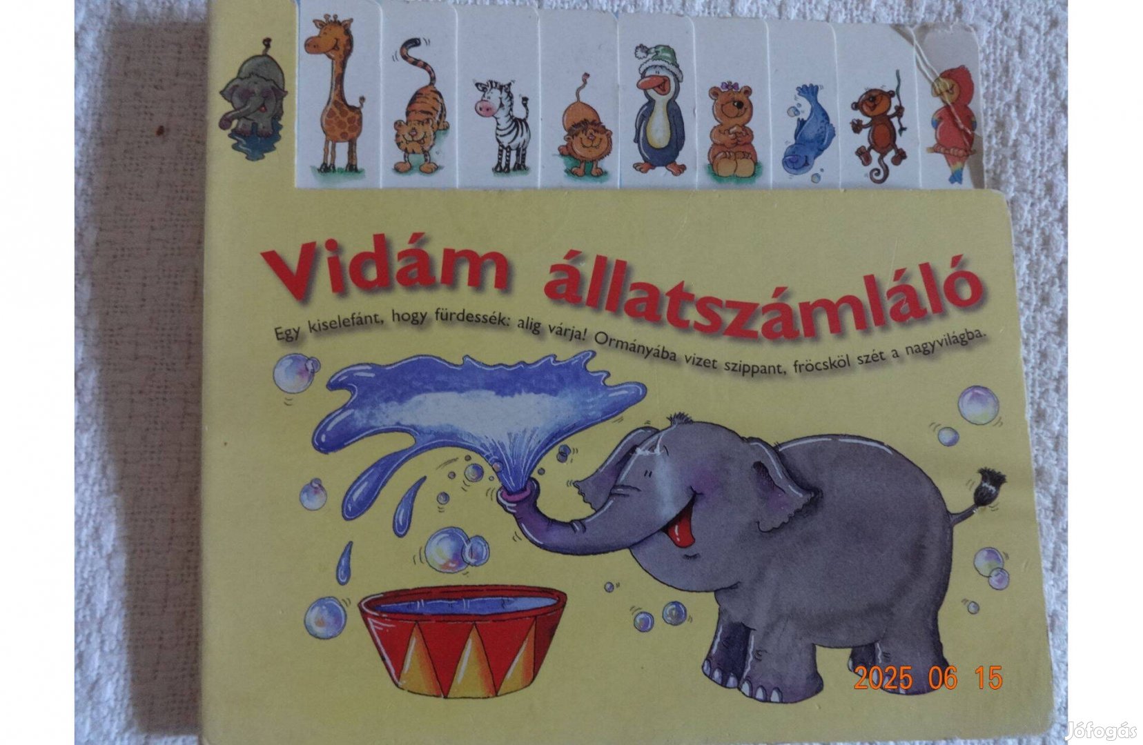 Vidám Állatszámláló - kemény lapos mesekönyv, lapozó