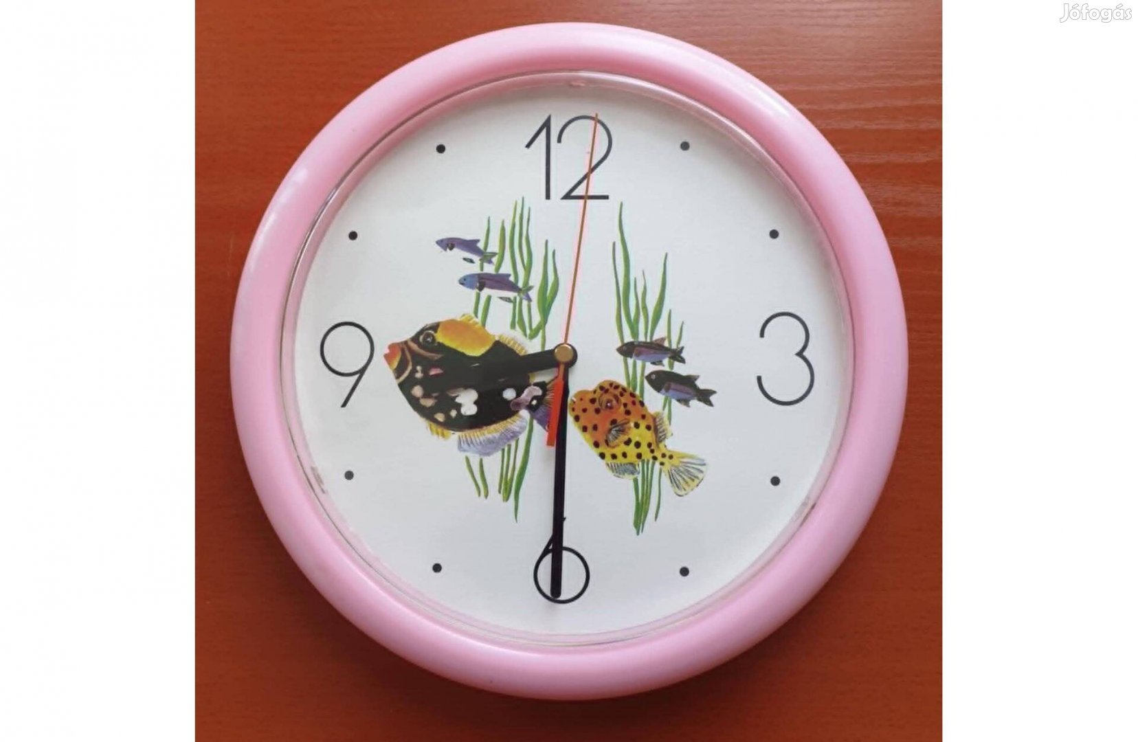 Vidám halas falióra Rózsaszín kerettel, megkímélt