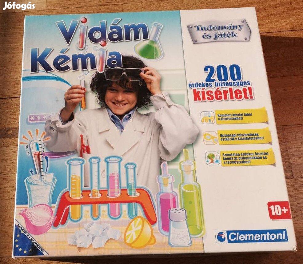 Vidám kémia, Clementoni, bontott és sérült doboz