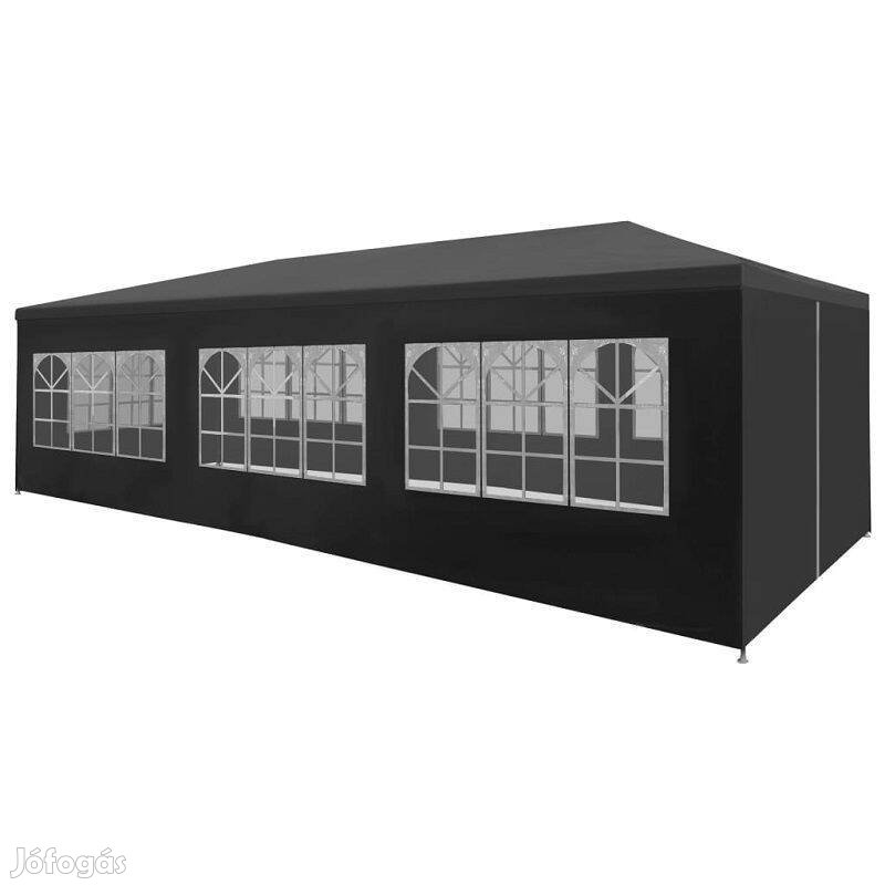 Vidaxl nagyméretű rendezvénysátor, levehető oldalfalakkal, 3x9m - feke