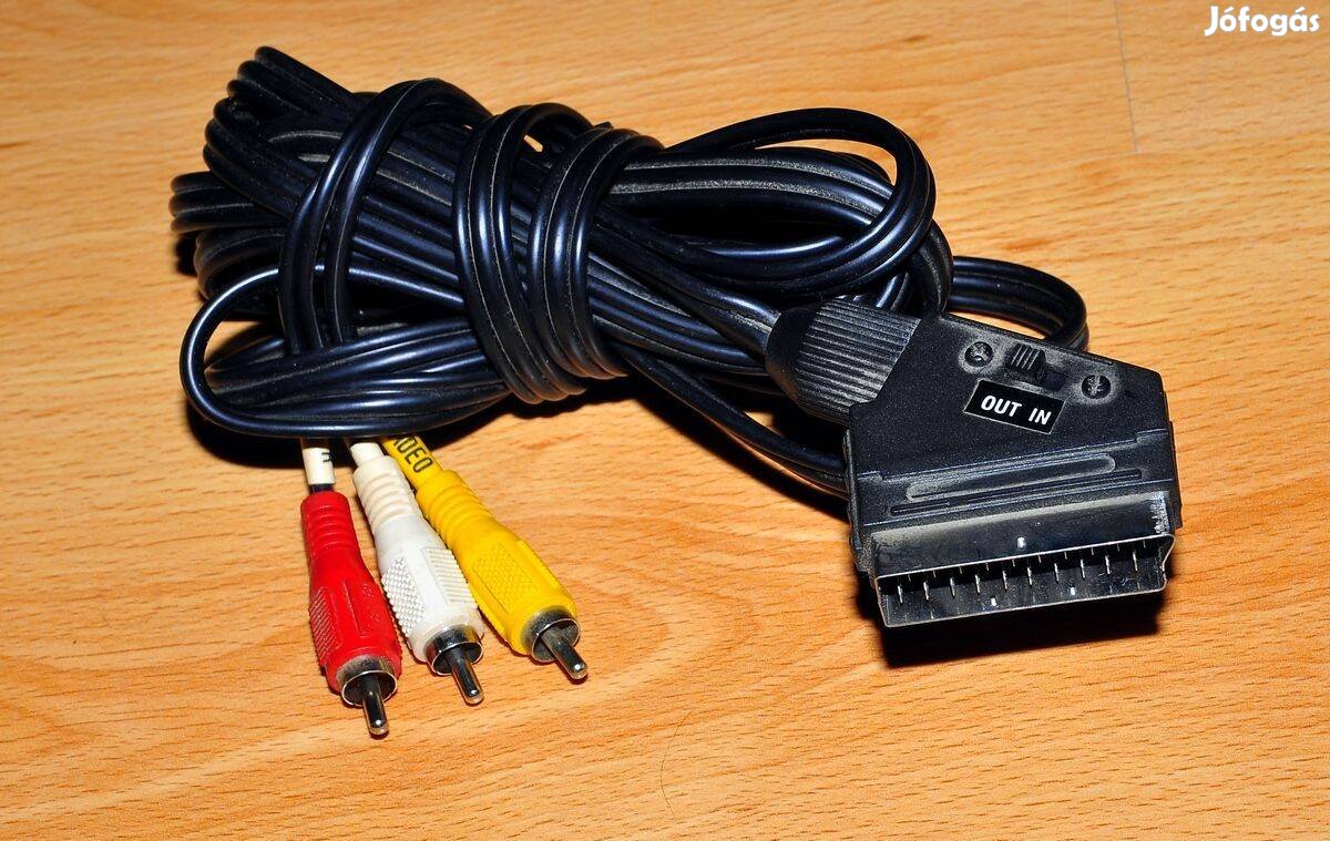 Video RCA - scart In-Out kapcsolóval